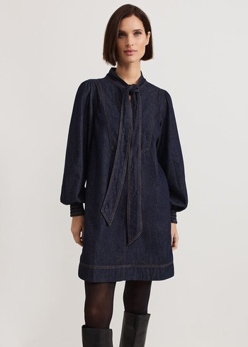 Phase Eight Peggie Denim Dress Blue USA | 1862403-QM